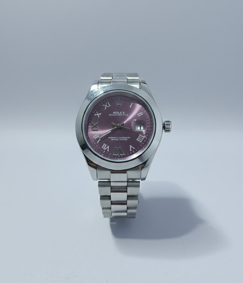 Rolex Oyster Perpetual Datejust with Plum Roman Dial